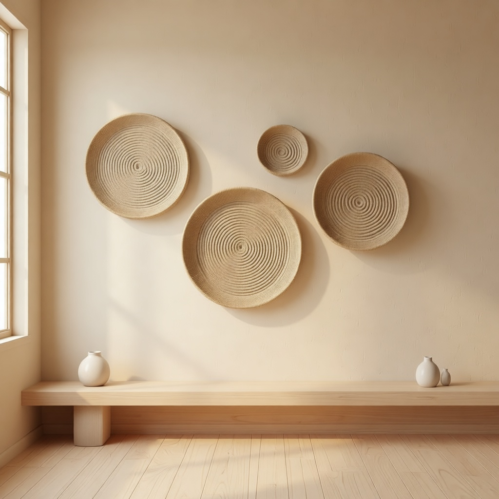 Rattan Wall Disc Trio