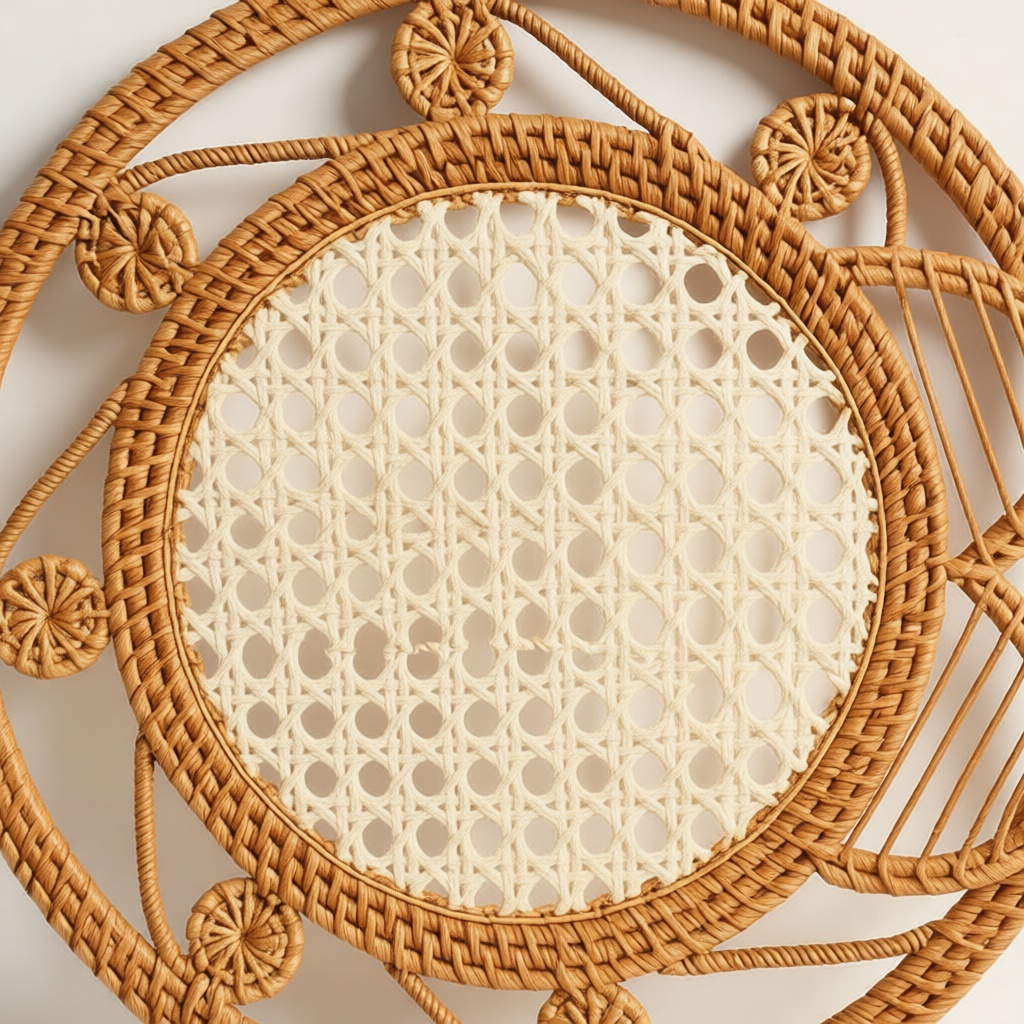 Woven Rattan Wall Disc