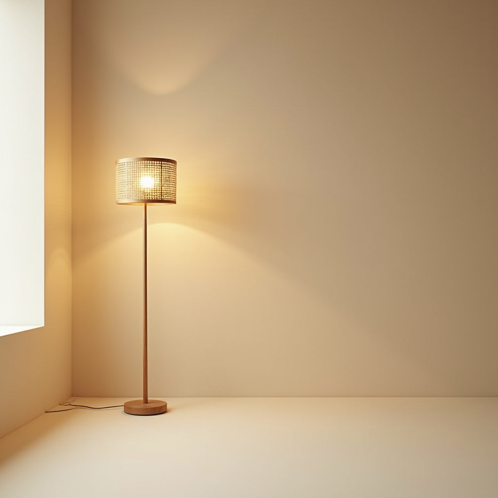 Cesto Rattan Floor Lamp