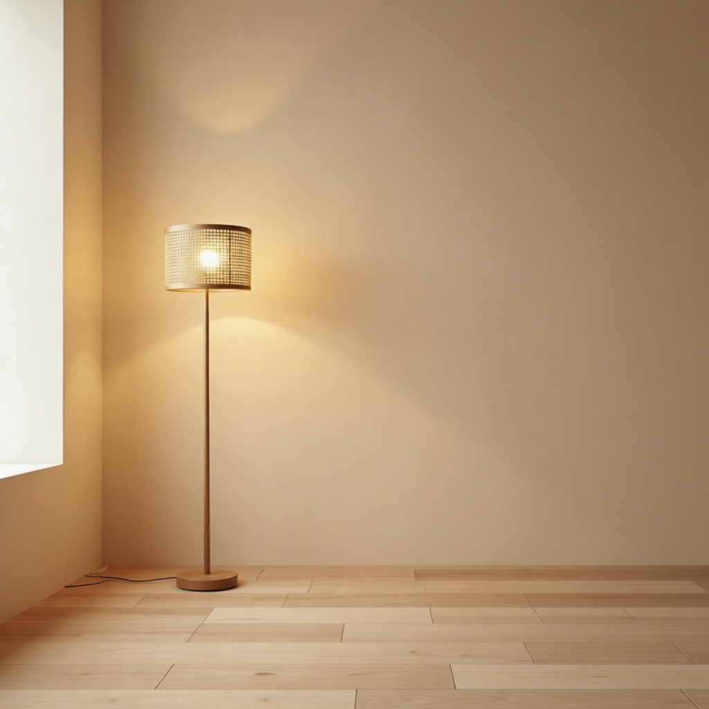 Cesto Rattan Floor Lamp