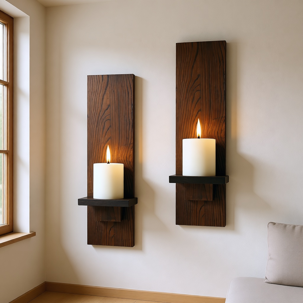Wall-Mounted Candle Sconces (Set of 2)
