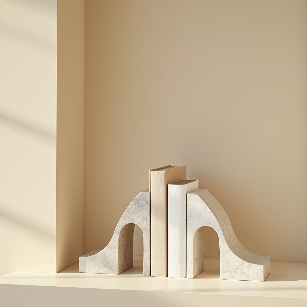 Arco Marble Bookends
