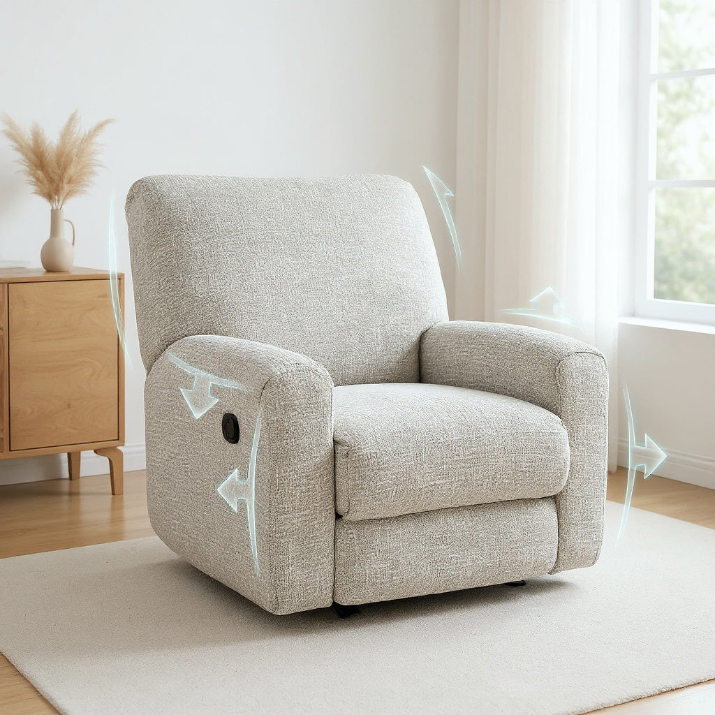 Stretch Linen-Look Armchair Cover