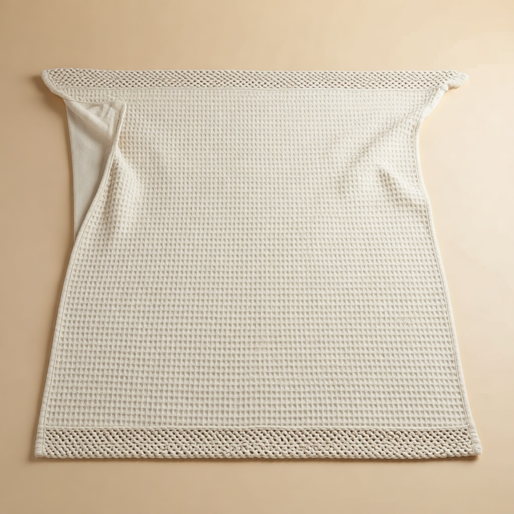 Lino Waffle Hand Towel shown in full