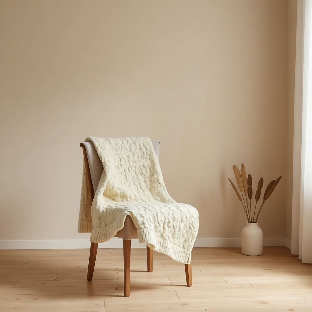 Trecce Cable Knit Throw