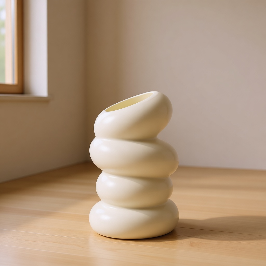 Spiral Vase in White