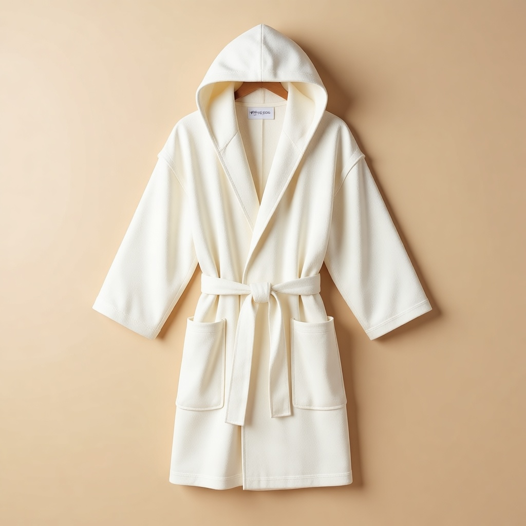 Short Waffle Robe shown in full