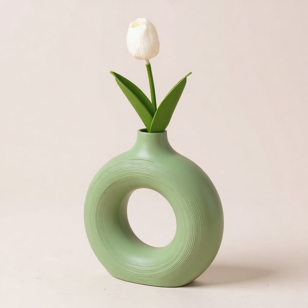 Round Matte Ceramic Vase