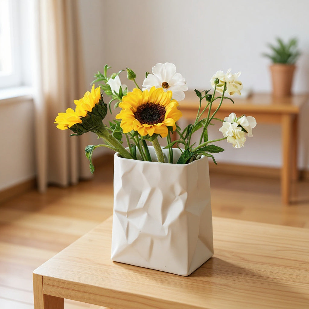 Paper Bag Resin Vase