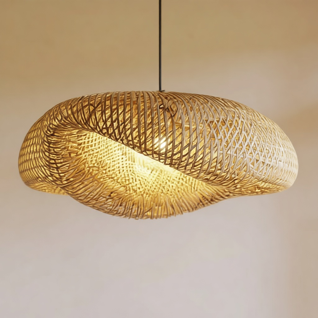 Woven Bamboo Pendant Light
