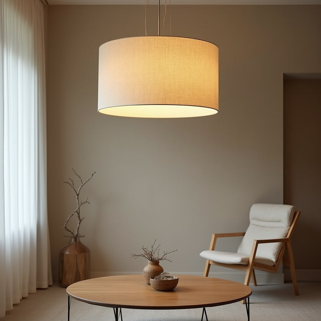 Vela Linen Drum Light