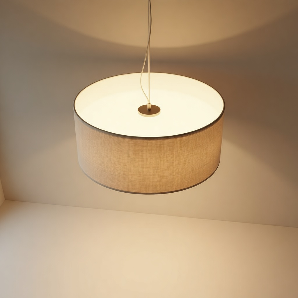 Vela Linen Drum Light