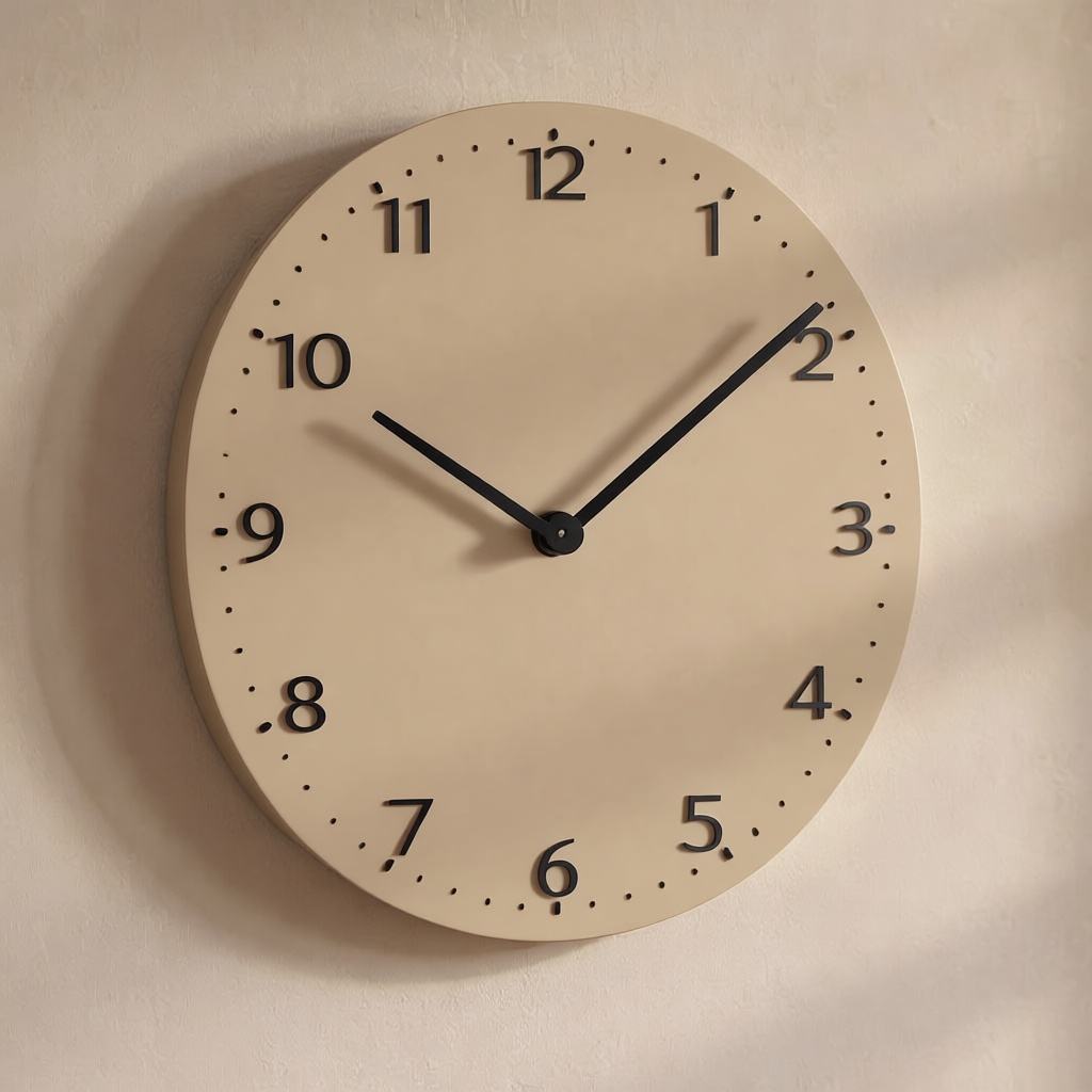 Organic Minimalist Wall Clock