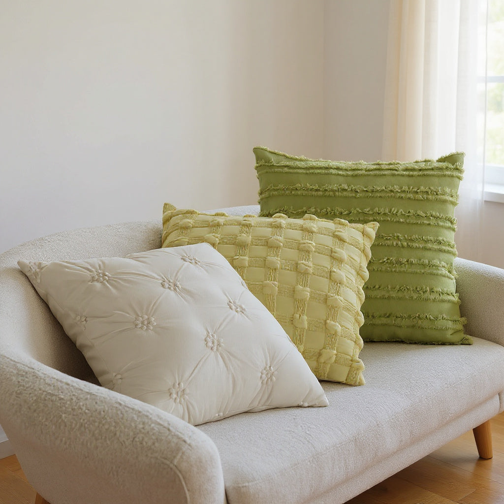 Tufted Fringe Cushion Cover