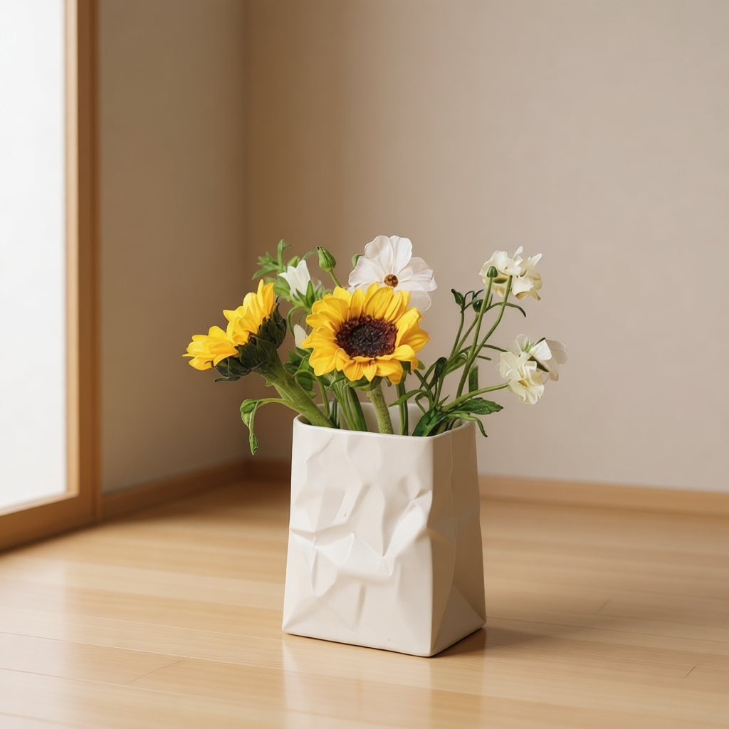 Paper Bag Resin Vase