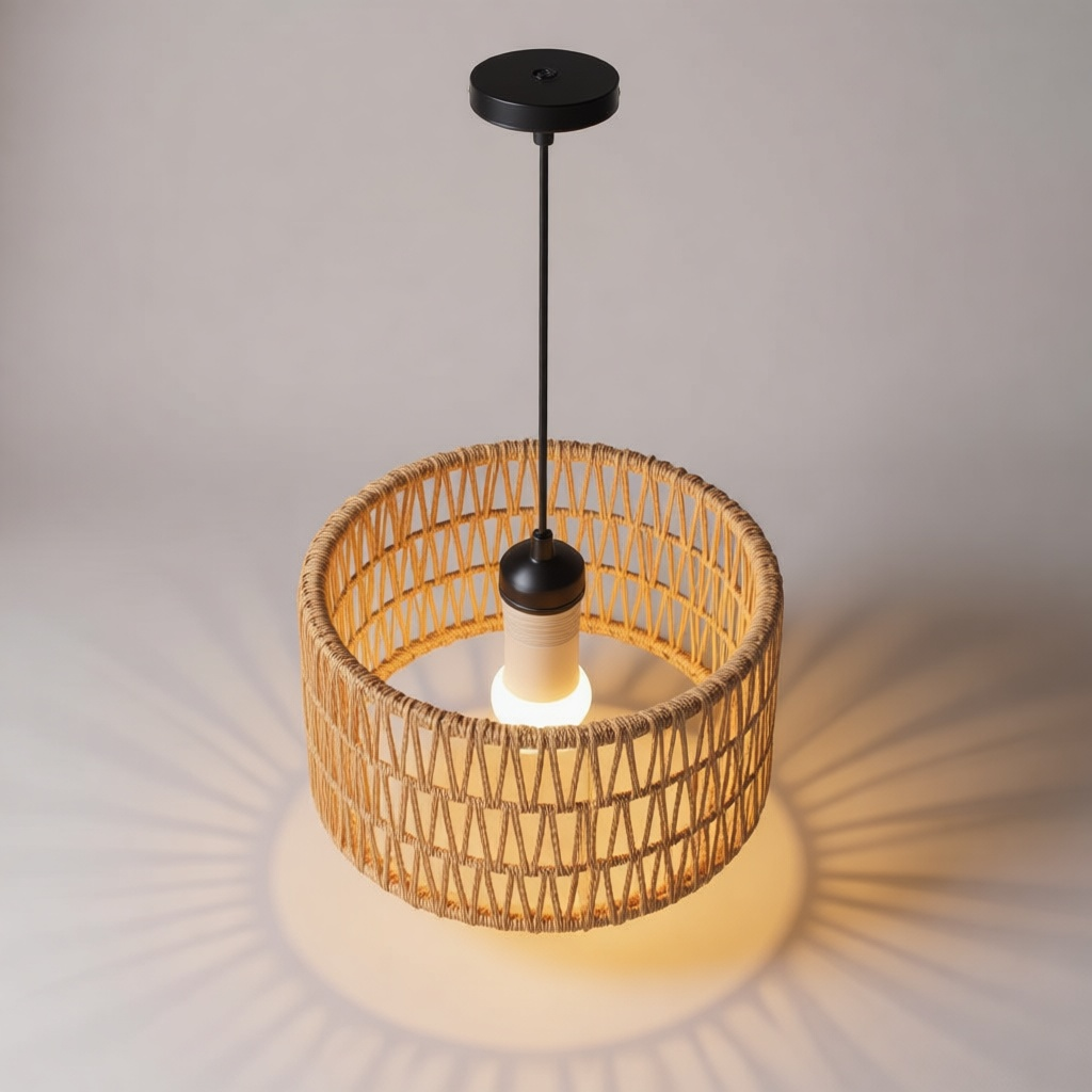 Wicker Rattan Ceiling Lamp