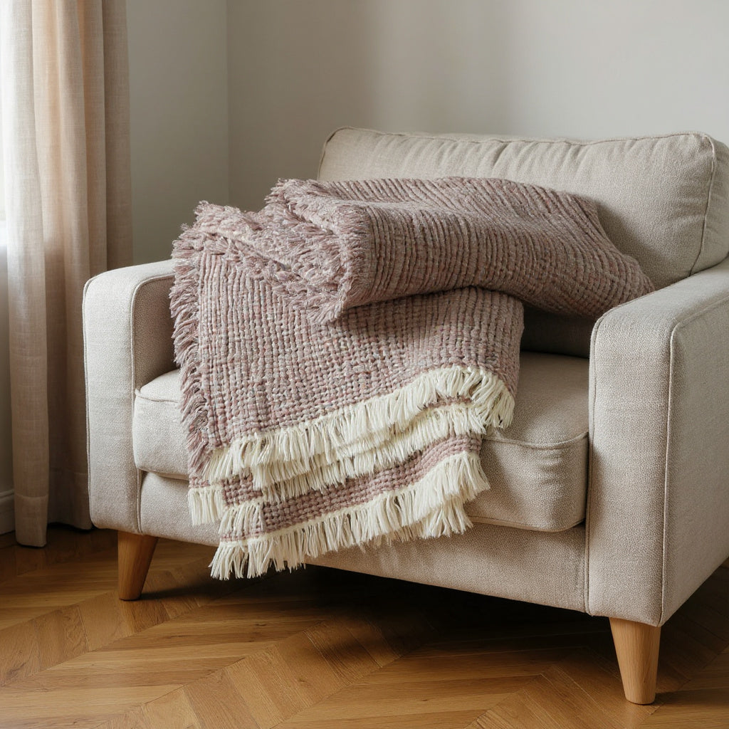 Cotton-Linen Tassel Throw