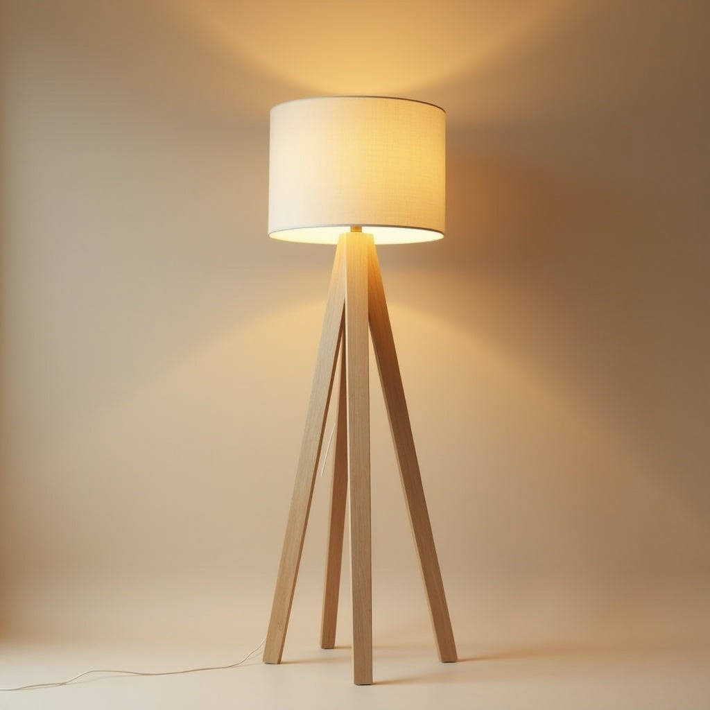 Tripode Wooden Tripod Lamp