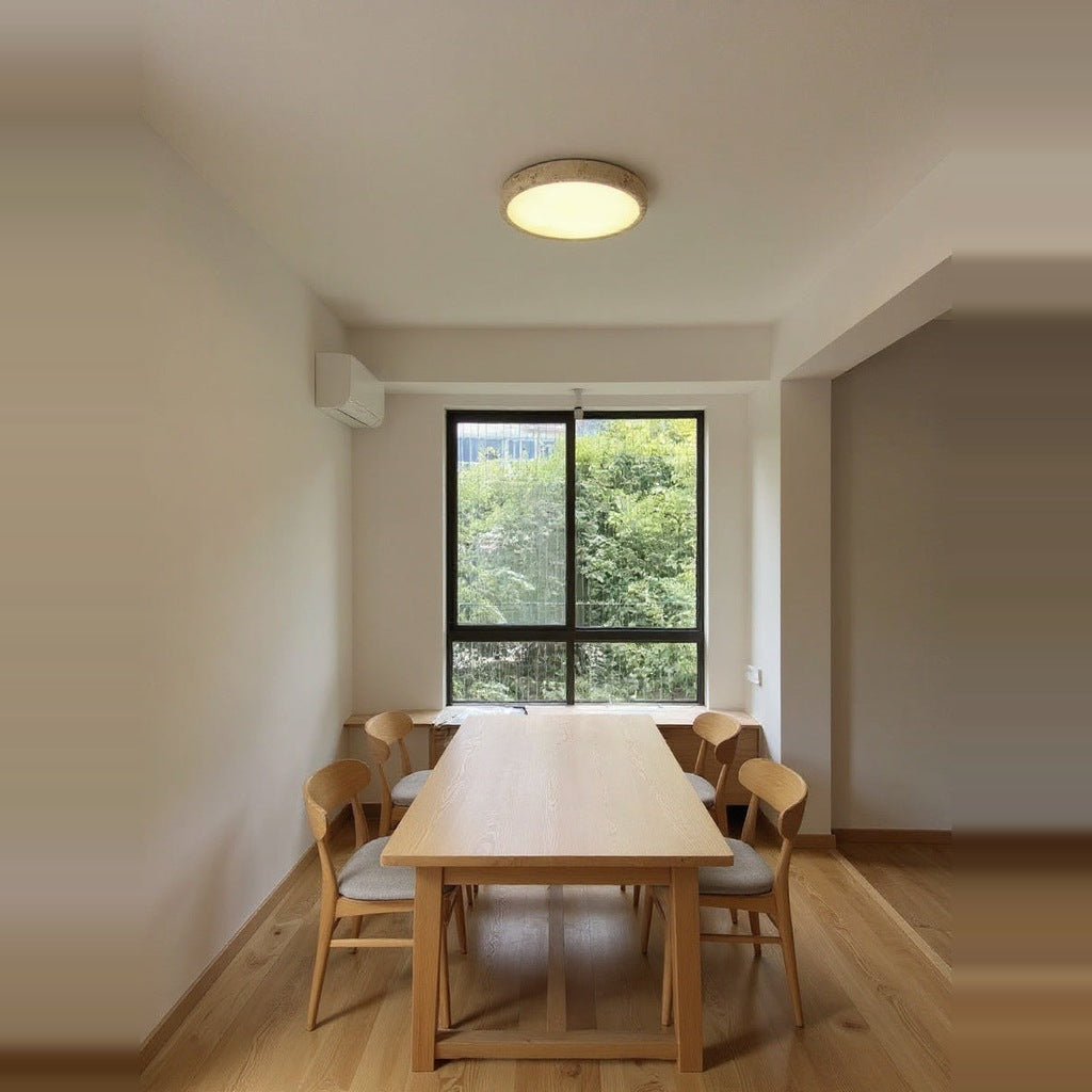 Travertine-Look Ceiling Light