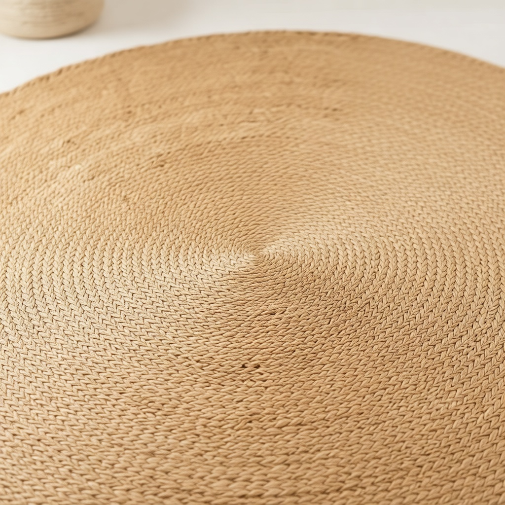 Hand-Woven Jute Round Rug