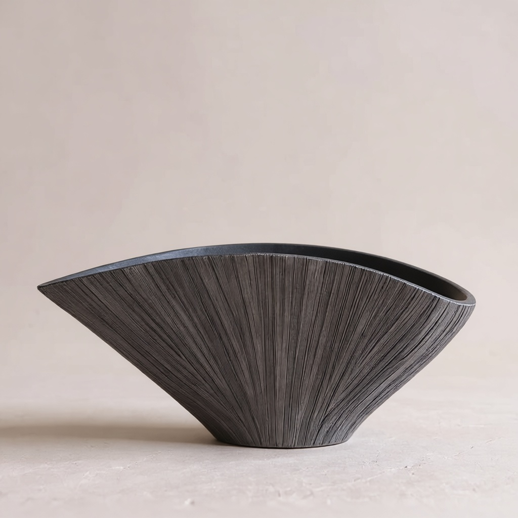 Abstract Fan Resin Vase