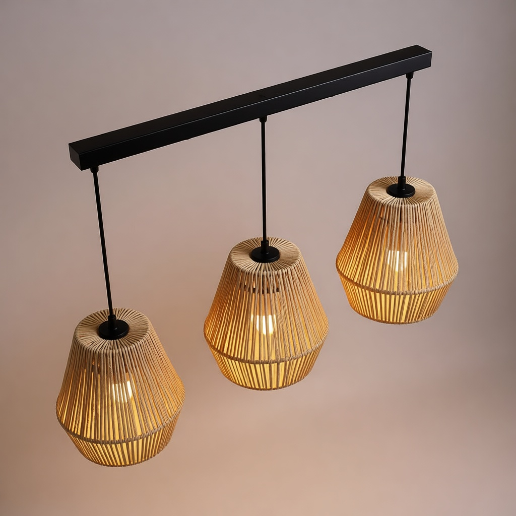 Retro Woven Ceiling Lamp