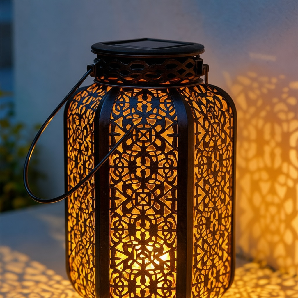Retro Iron Solar Lantern