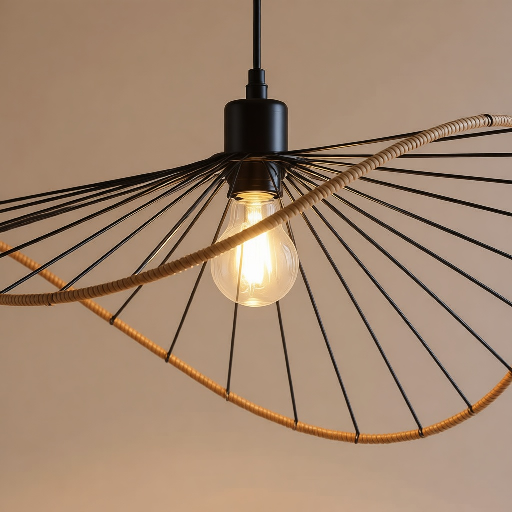 Vintage Rattan Pendant Ø50