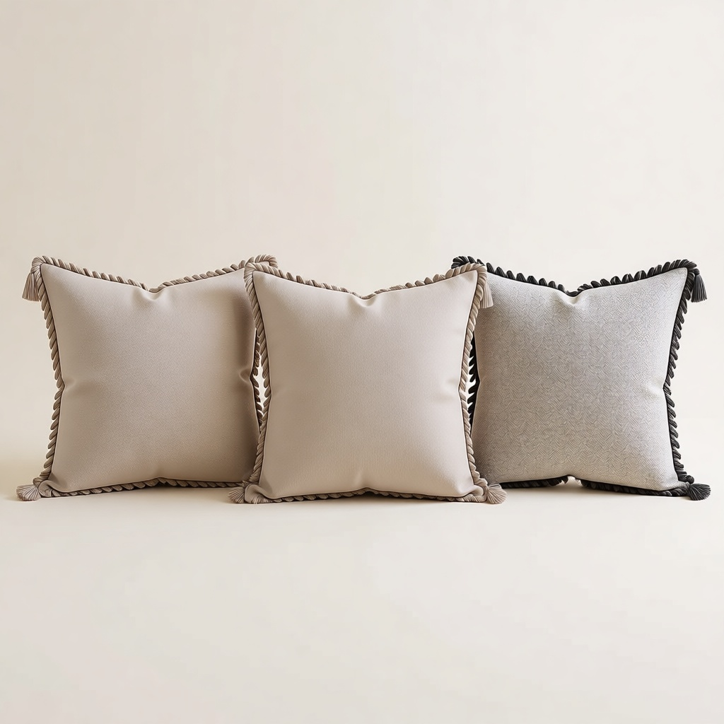 Lino Linen Cushion Set shown in full