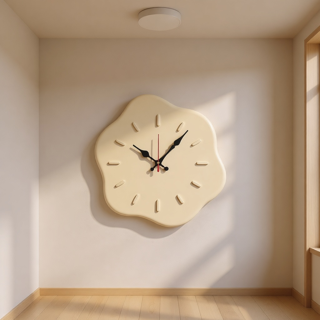 White Wooden Retro Wall Clock