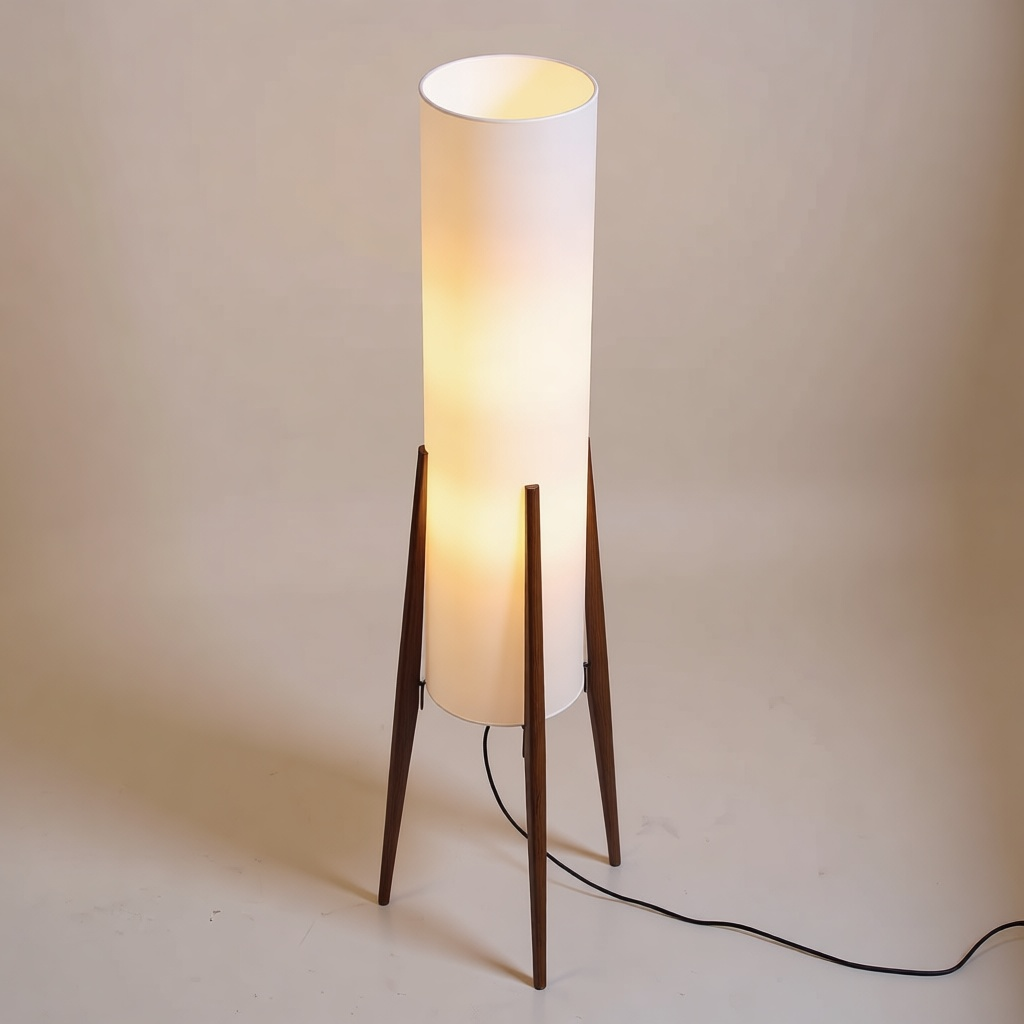 Black Walnut Zen Floor Lamp