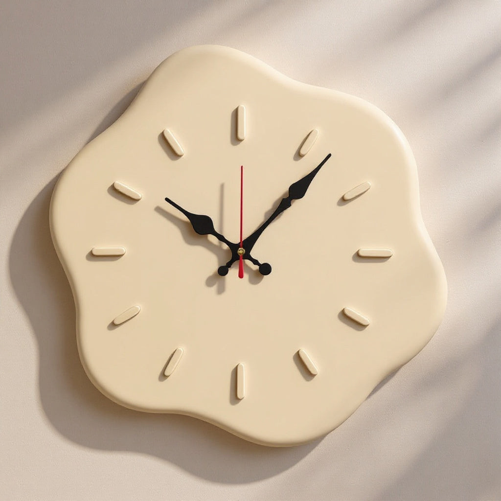 White Wooden Retro Wall Clock