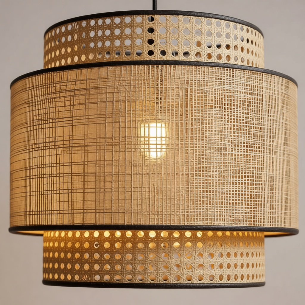 Double Linen Pendant Ø40