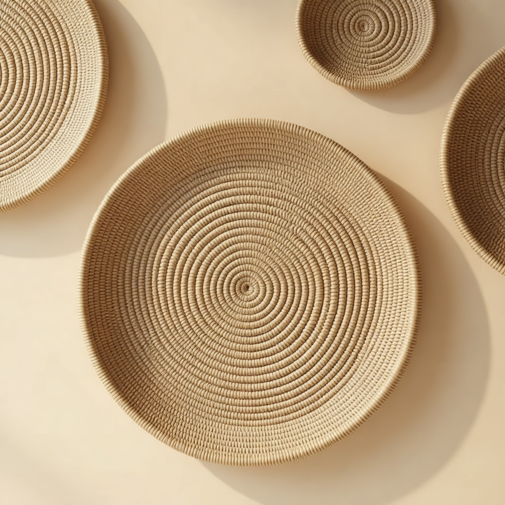 Rattan Wall Disc Trio