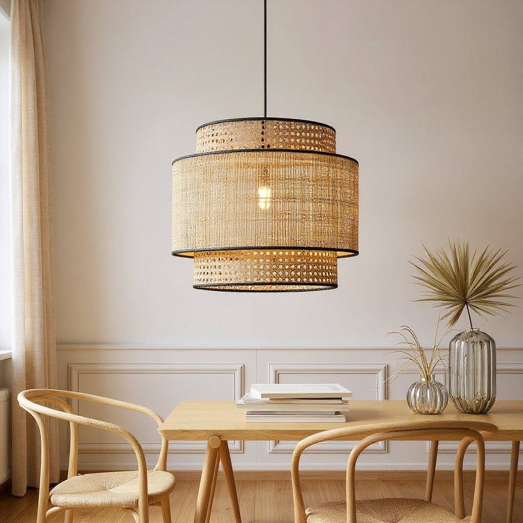 Double Linen Pendant Ø40