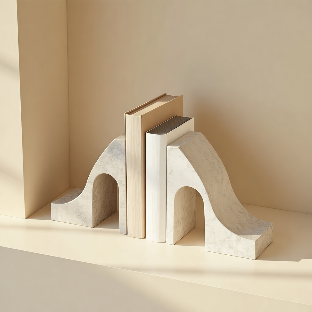 Arco Marble Bookends