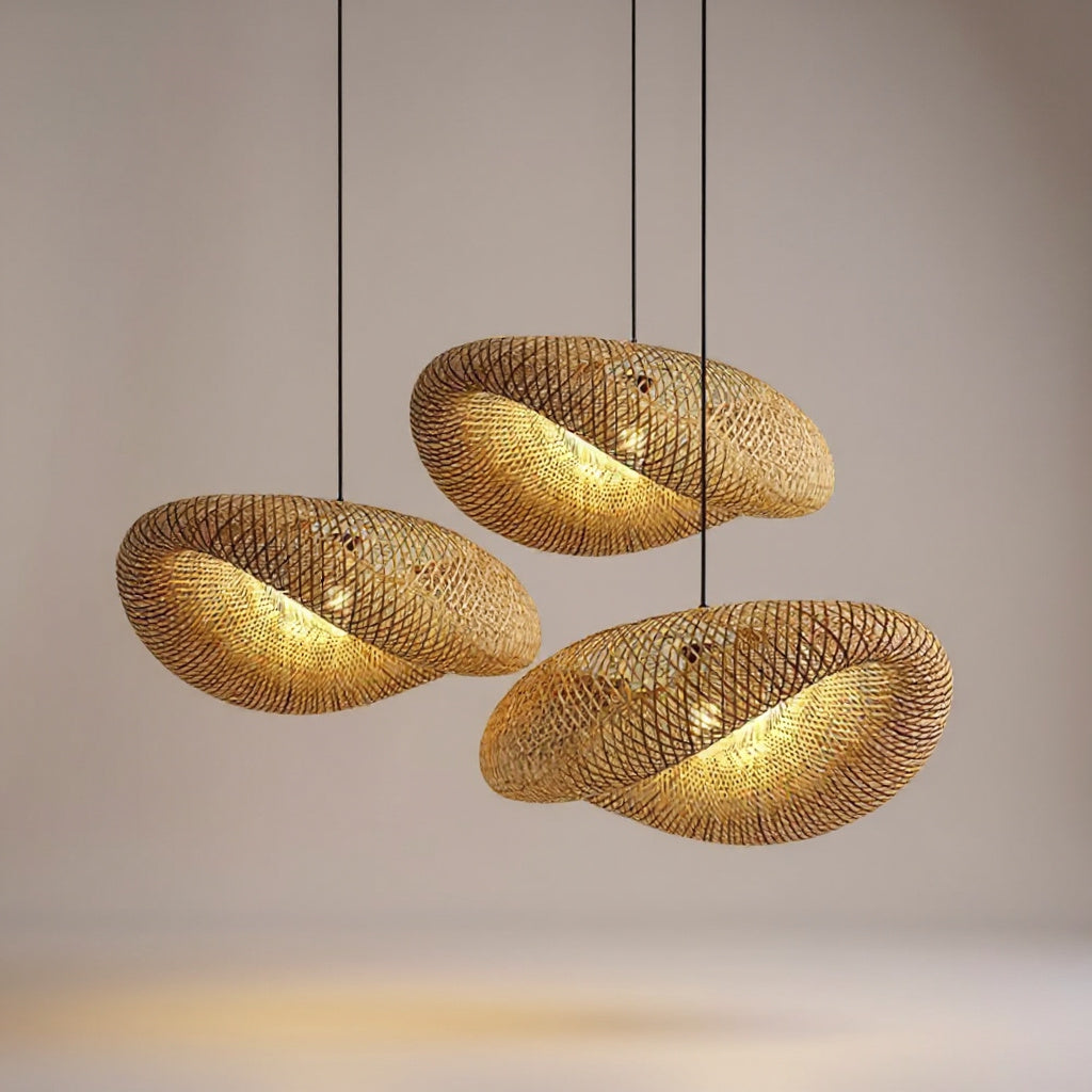 Woven Bamboo Pendant Light