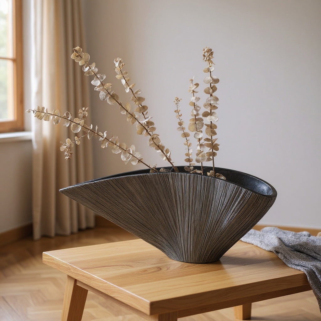 Abstract Fan Resin Vase
