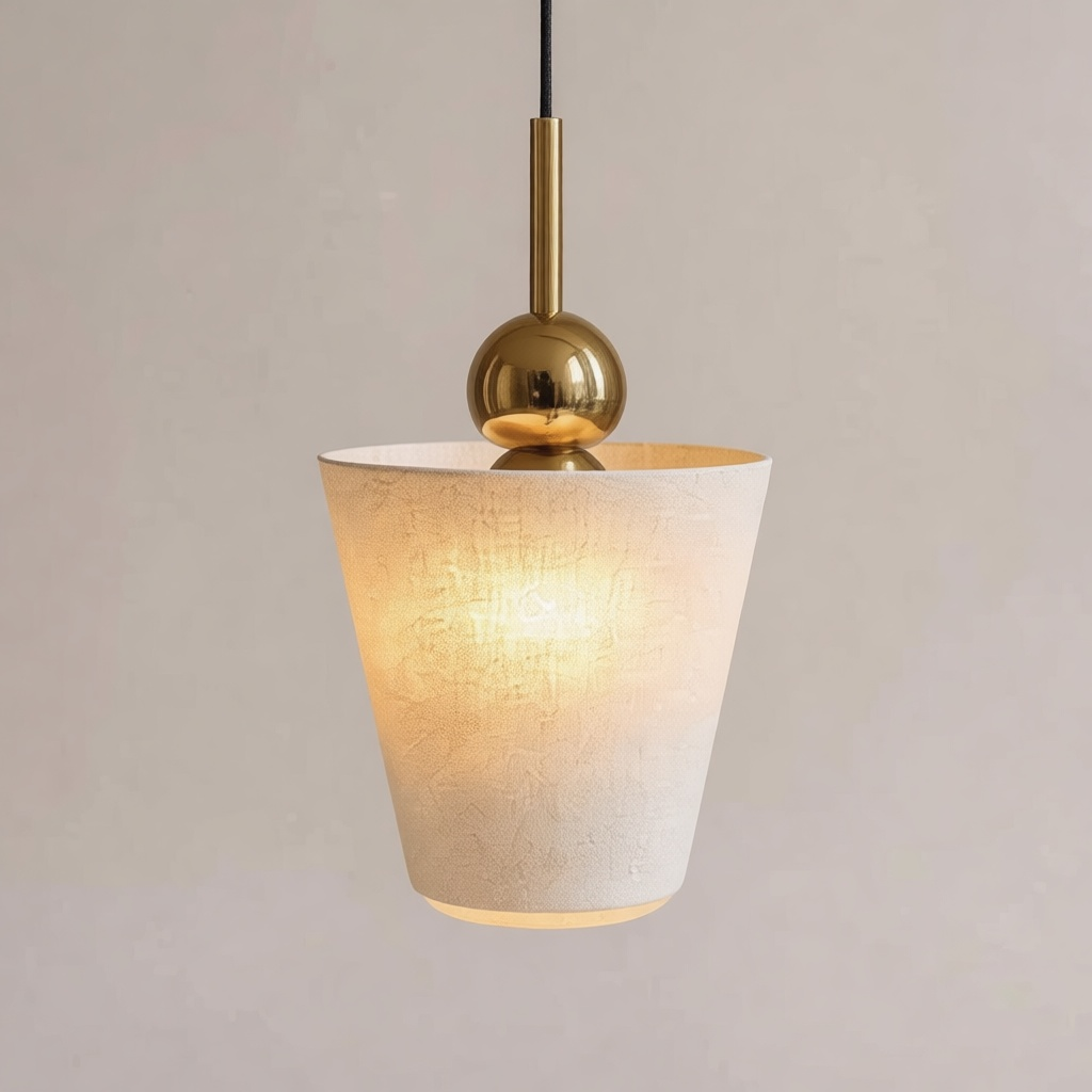 Scandi Linen Cone Pendant