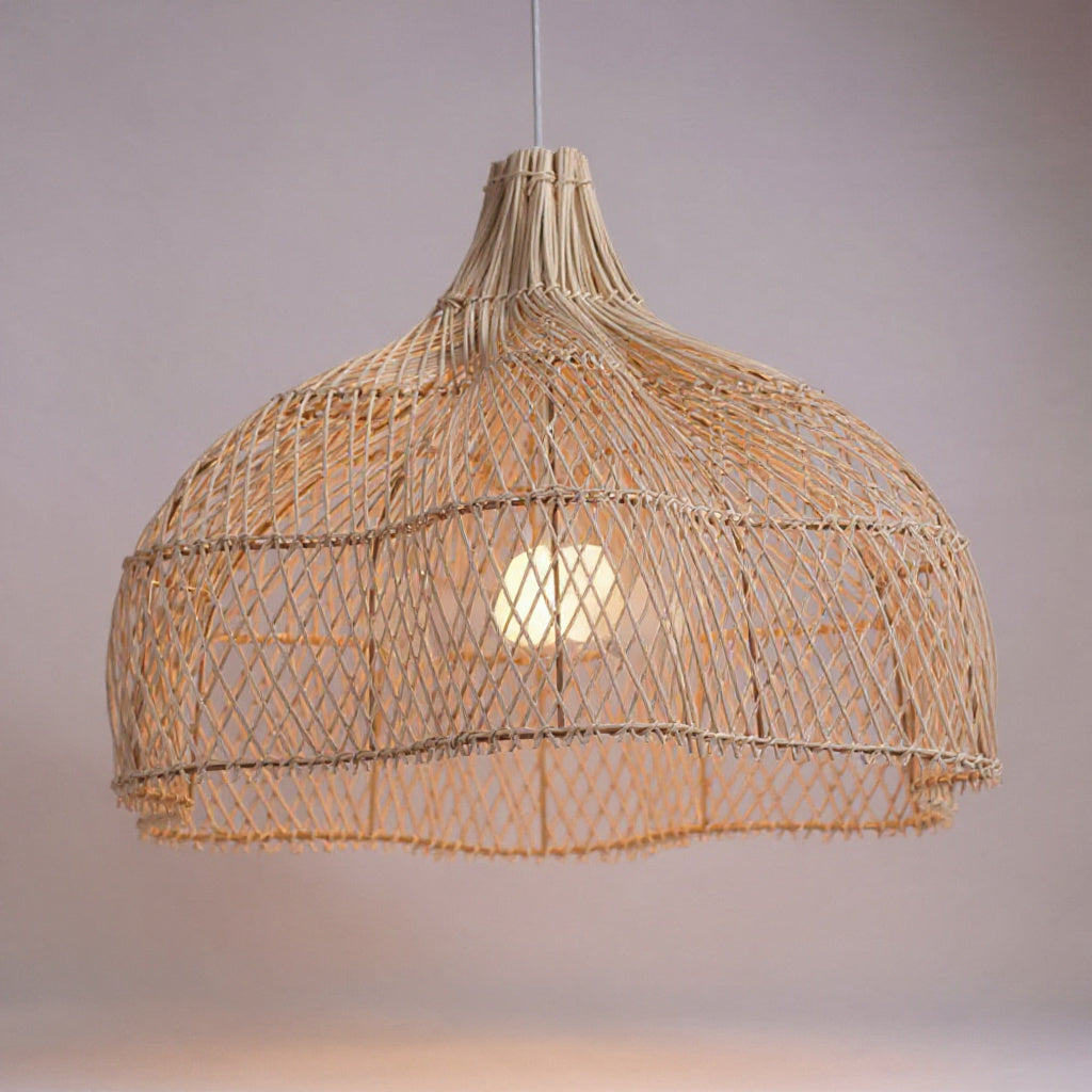 Hand-Woven Rattan Art Chandelier