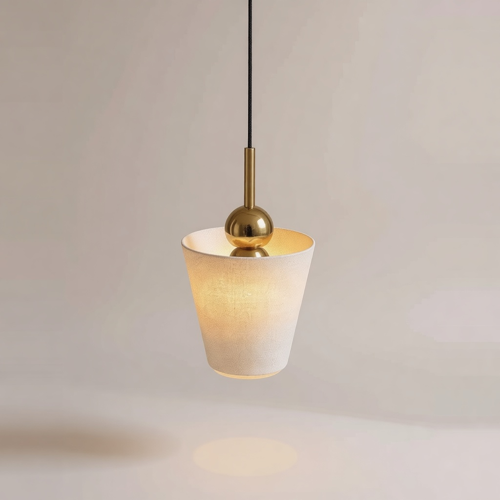Scandi Linen Cone Pendant