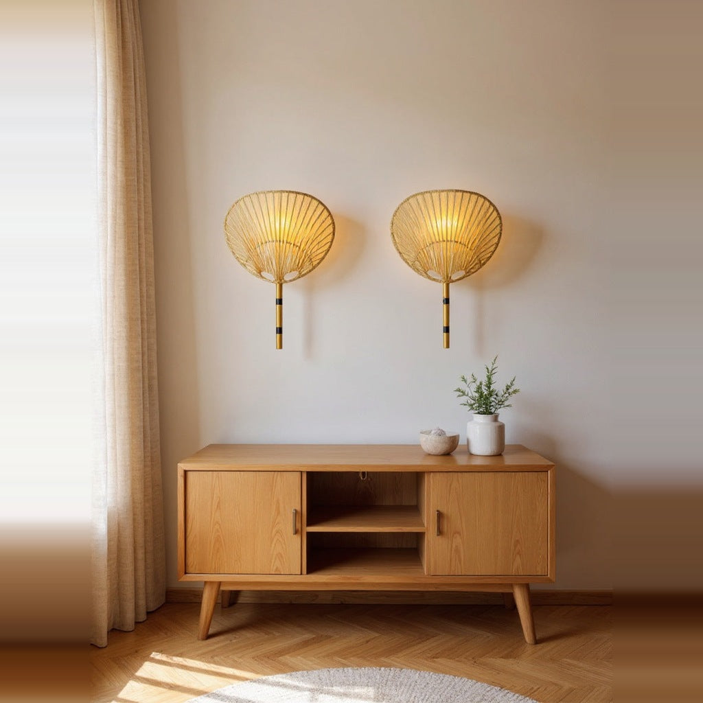 Wabi-Sabi Fan Wall Light