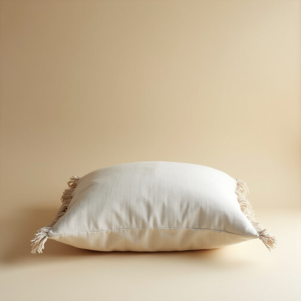 Fringed Linen Cushion