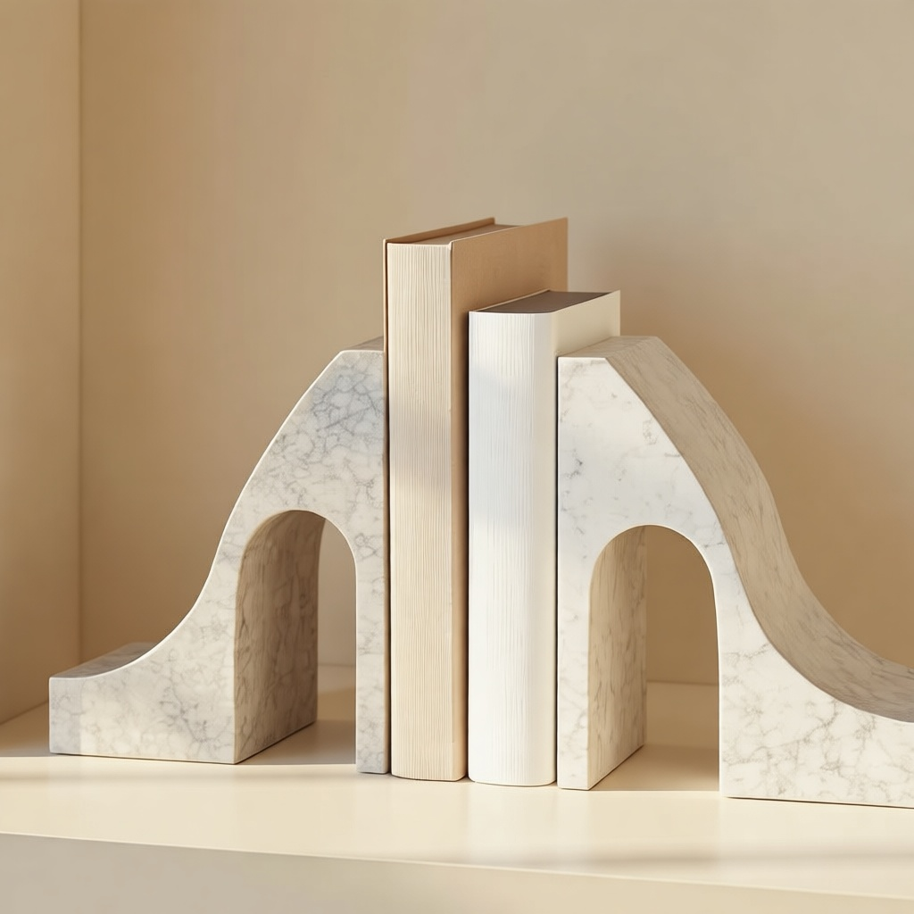 Arco Marble Bookends