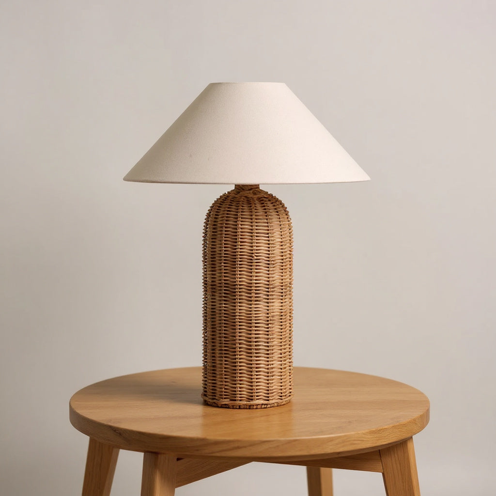 Wabi-Sabi Rattan Table Lamp