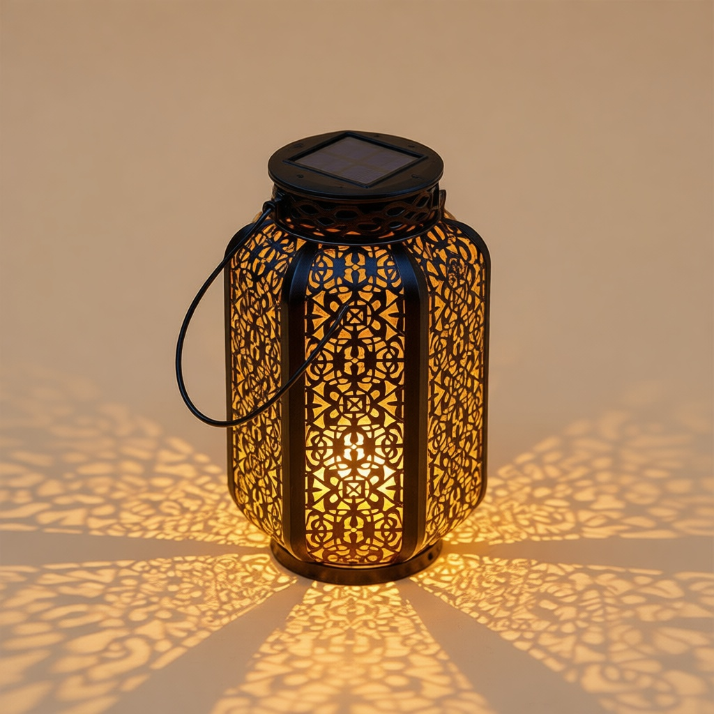 Retro Iron Solar Lantern
