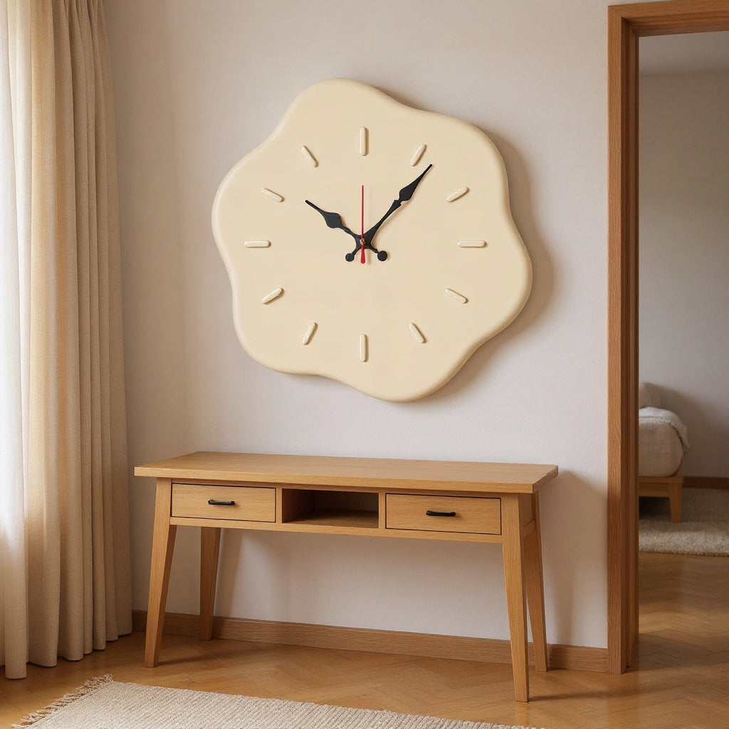 White Wooden Retro Wall Clock