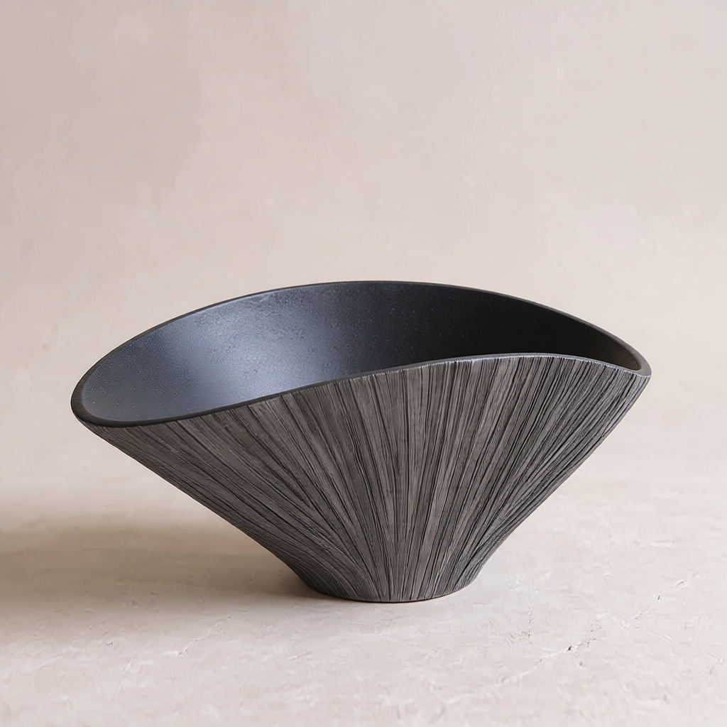Abstract Fan Resin Vase
