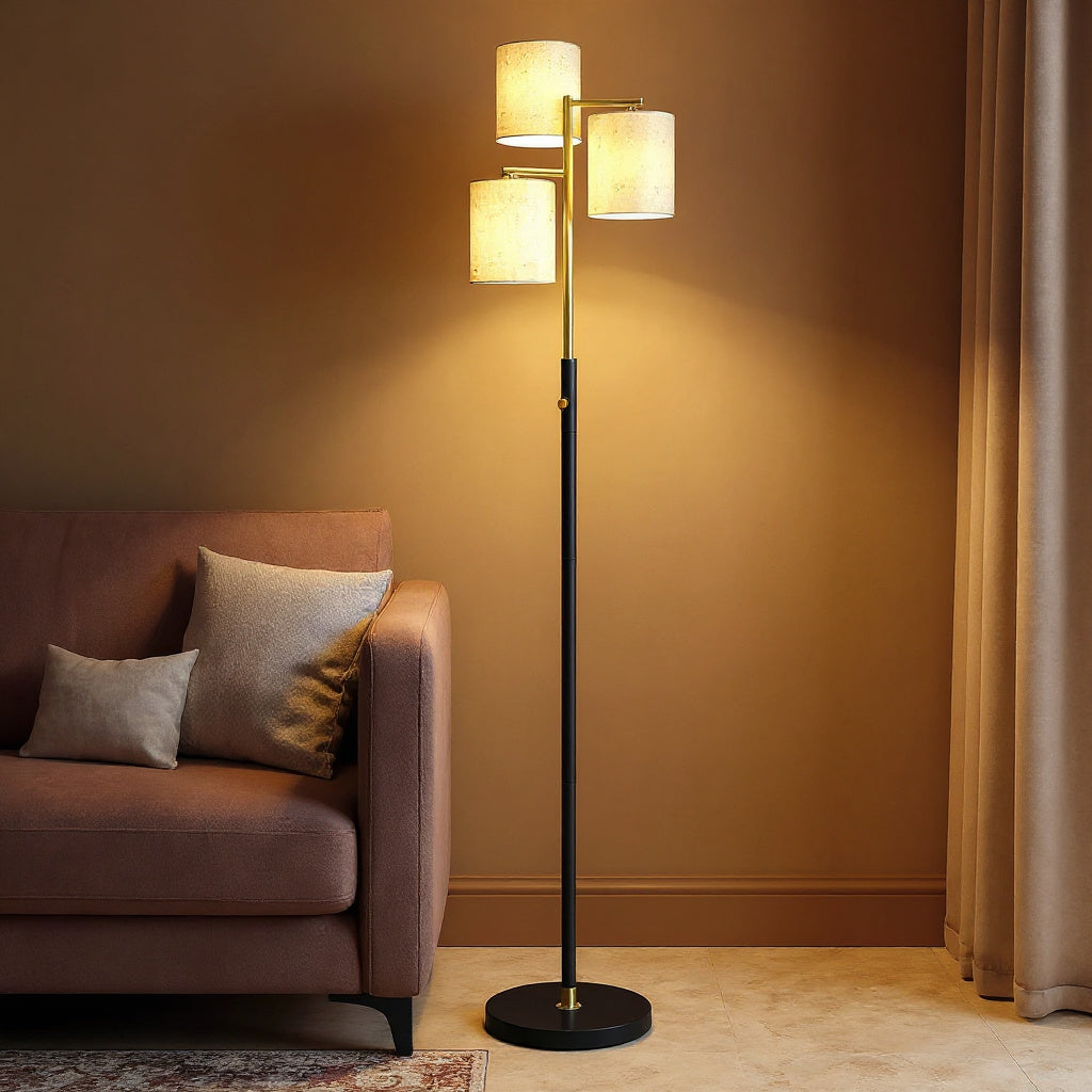 Three-Shade Tree Floor Lamp