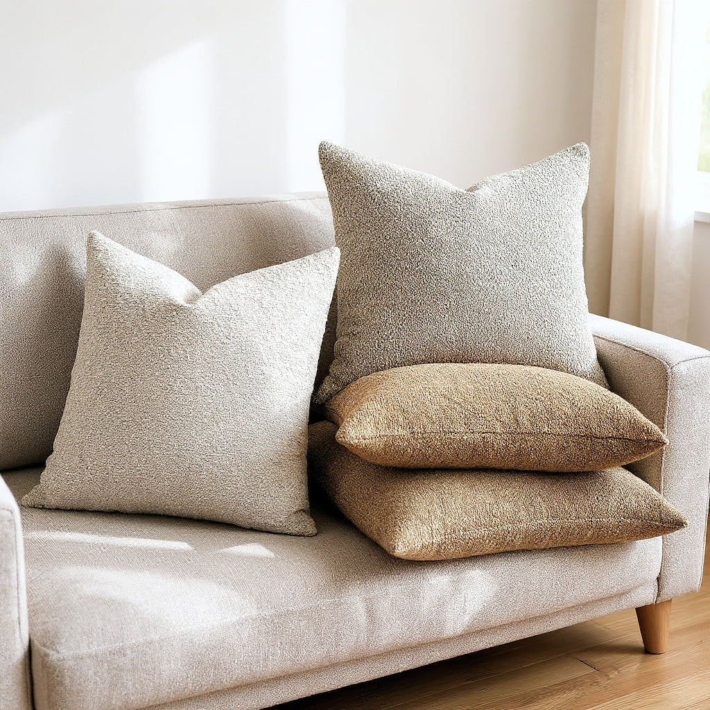 Textured Bouclé Cushion Cover